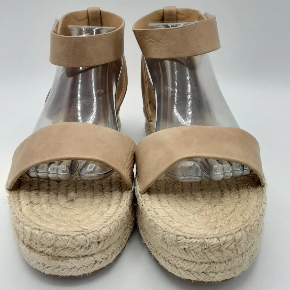 Splendid Jensen Suede Tan Espadrille Sandals.